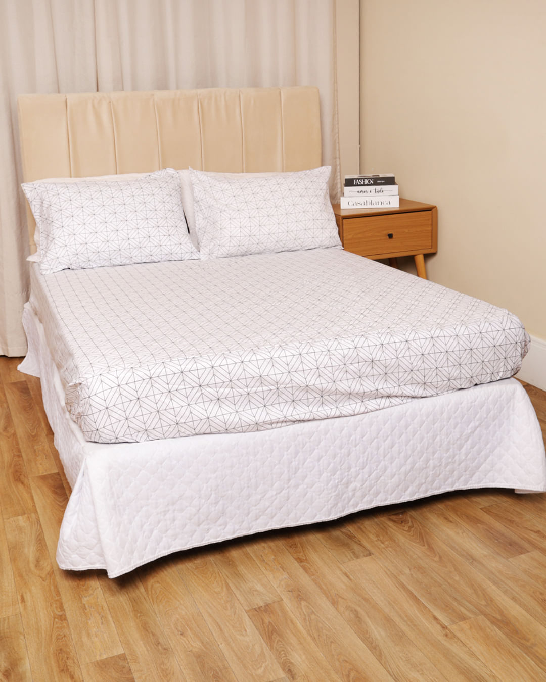 Jg-De-Cama-King-3-Pc-100-algodao-Est---Branco-Xadrez
