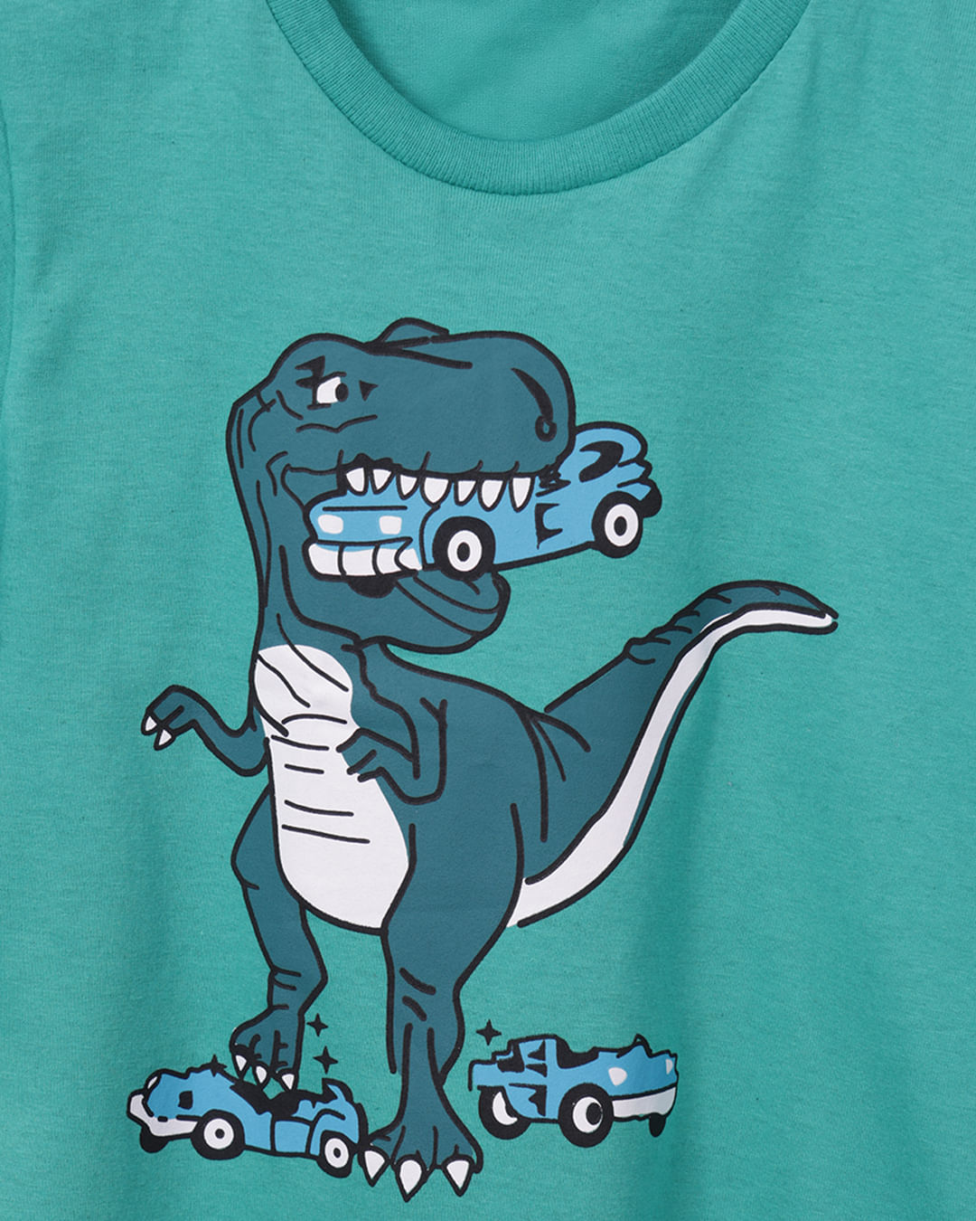 Camiseta Bebê Estampa Dinossauro Manga Curta Verde-1755613698355