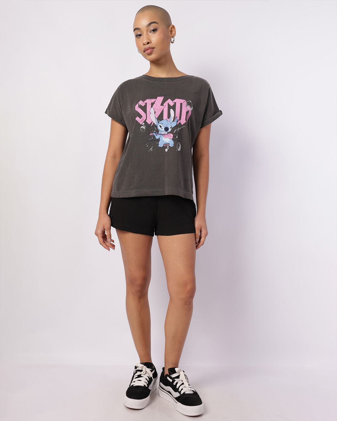 Short Feminino Curto com Paetê Preto-1755614162662