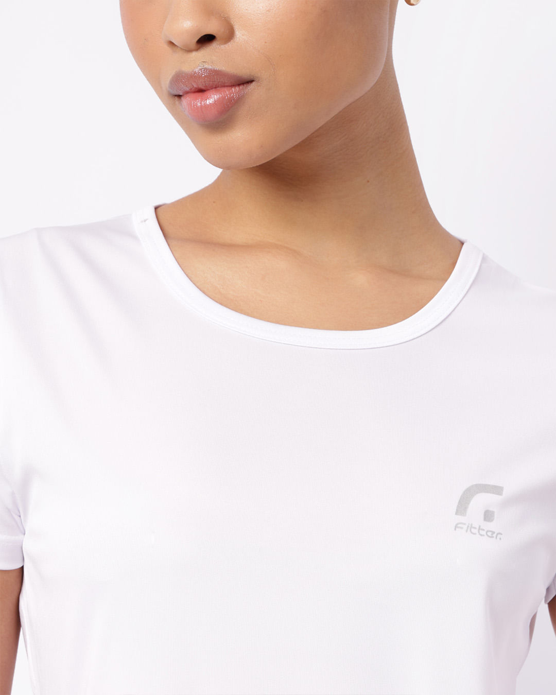 Camiseta Fitness Feminina Fitter Branca-1755614741274