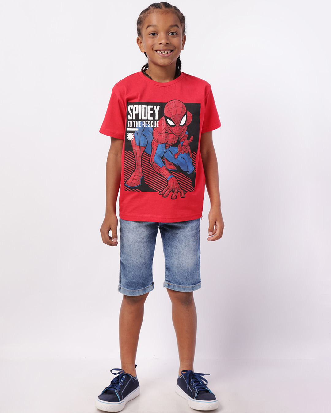 Camiseta Infantil Algodão Marvel Homem Aranha Vermelha-1755616036279