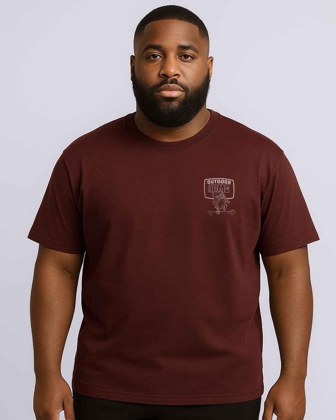 Camiseta-E4502-Looney-Taz-Marr-Plus---Marrom