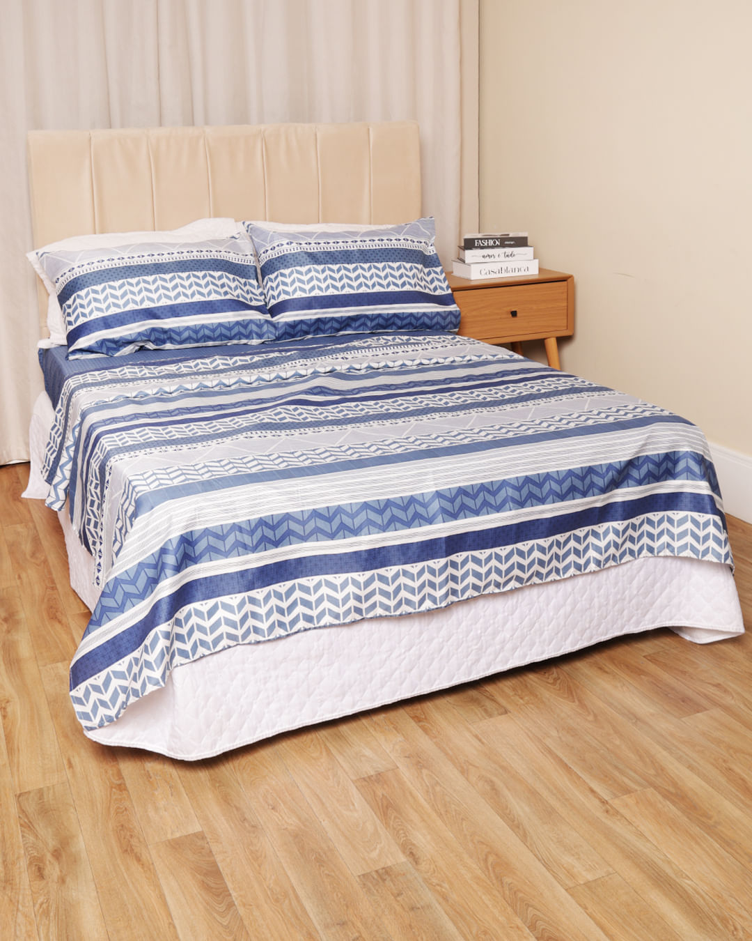 Jogo-De-Cama-Casal-Capri-Sor-4-Pc---Marinho-Geometrico