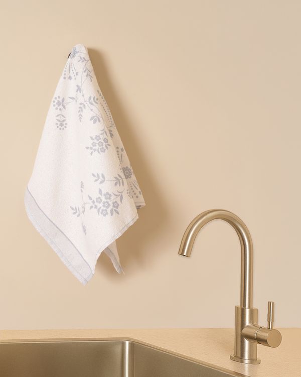 Pano de Copa 45cm x 65cm Döhler Estampado Algodão Branco UN