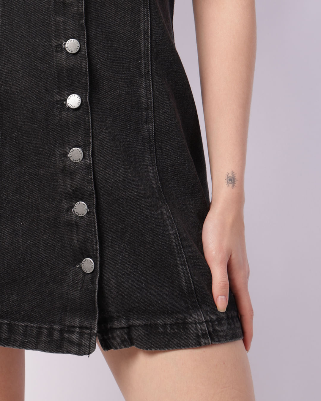Vestido-Srj-Botoes-Frente-Blk-40330---Jeans-Black