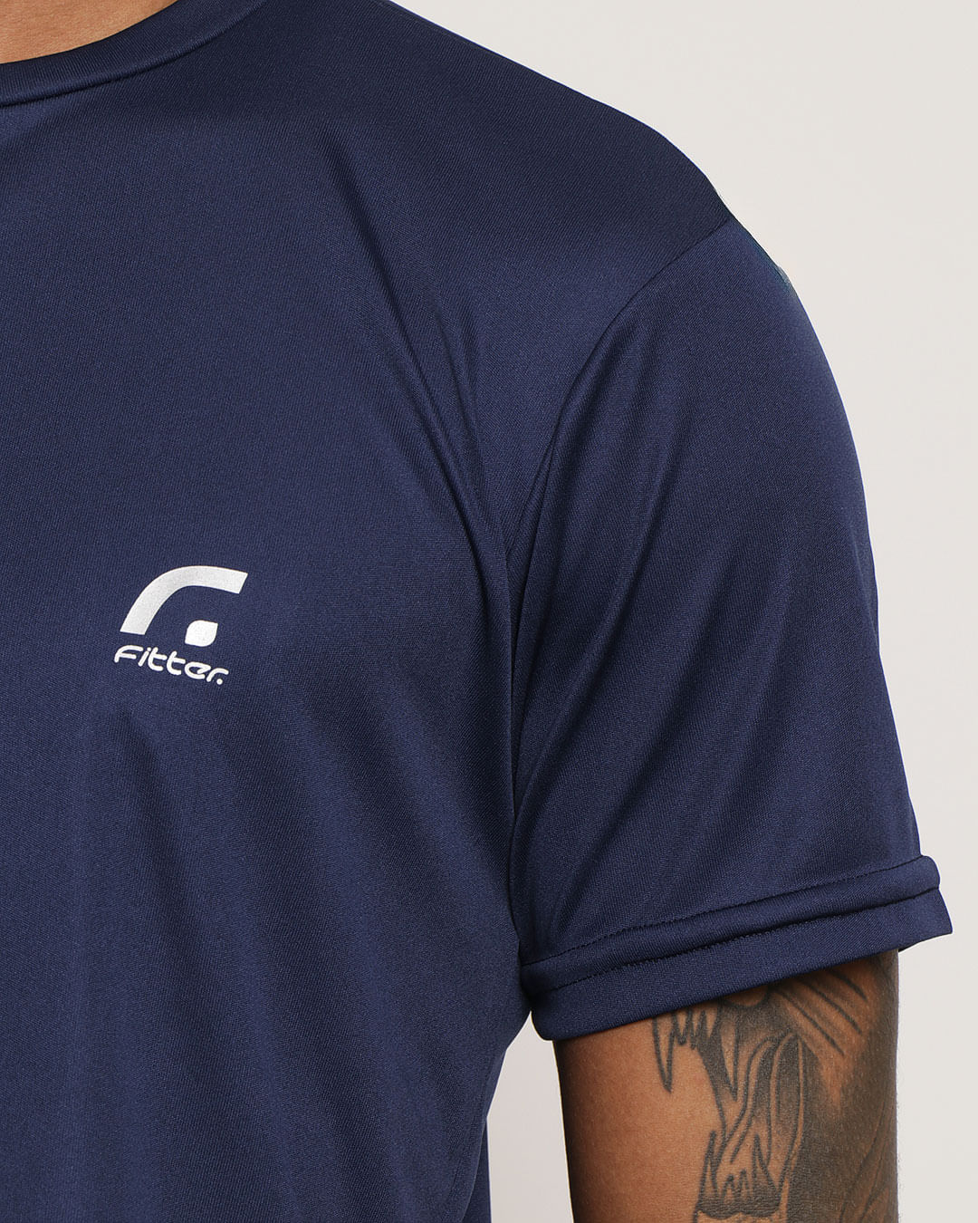 Camiseta Masculina Manga Curta Esportiva Esportiva Fitter Marinho-1755876756321