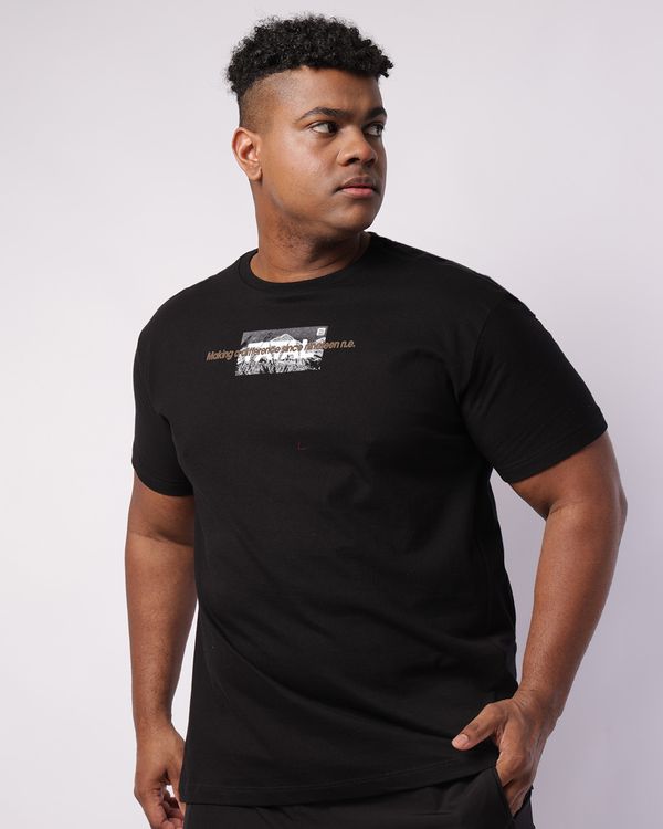 Camiseta Plus Size Masculina Fatal Algodão Manga Curta Preta G2