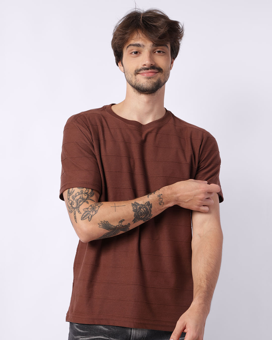 Camiseta--Basic-Listra-Emc2199-Marrom-Cl---Marrom-Outros