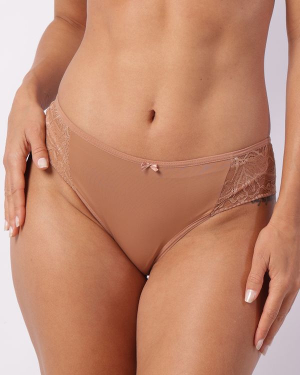 Calcinha Feminina Biquíni com Renda Marrom G