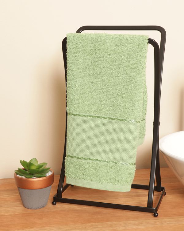 Toalha de Lavabo para Bordar Valletex 28cm x 45cm Verde UN