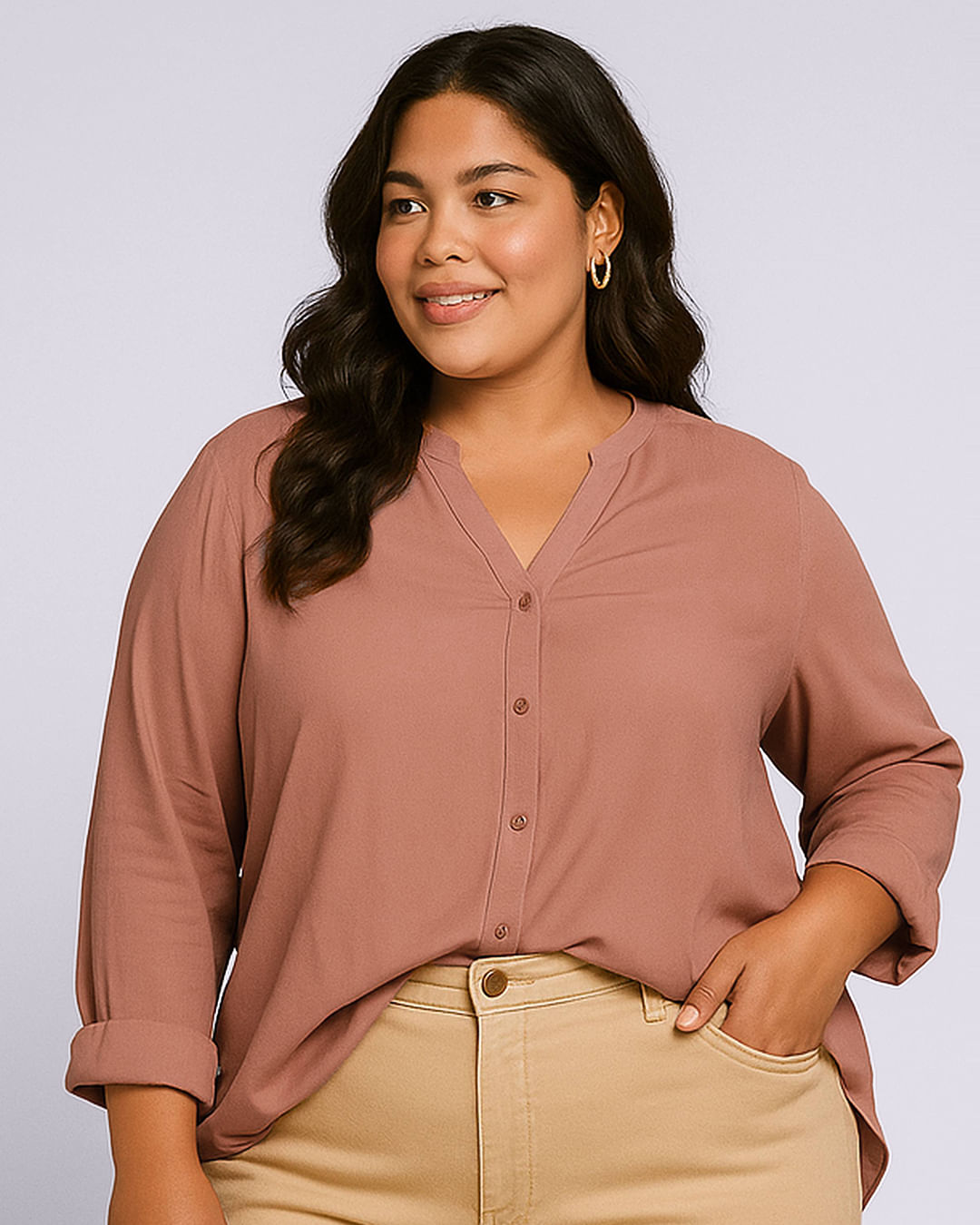 Camisa-Ml-Lisaest-Viscose---Bege
