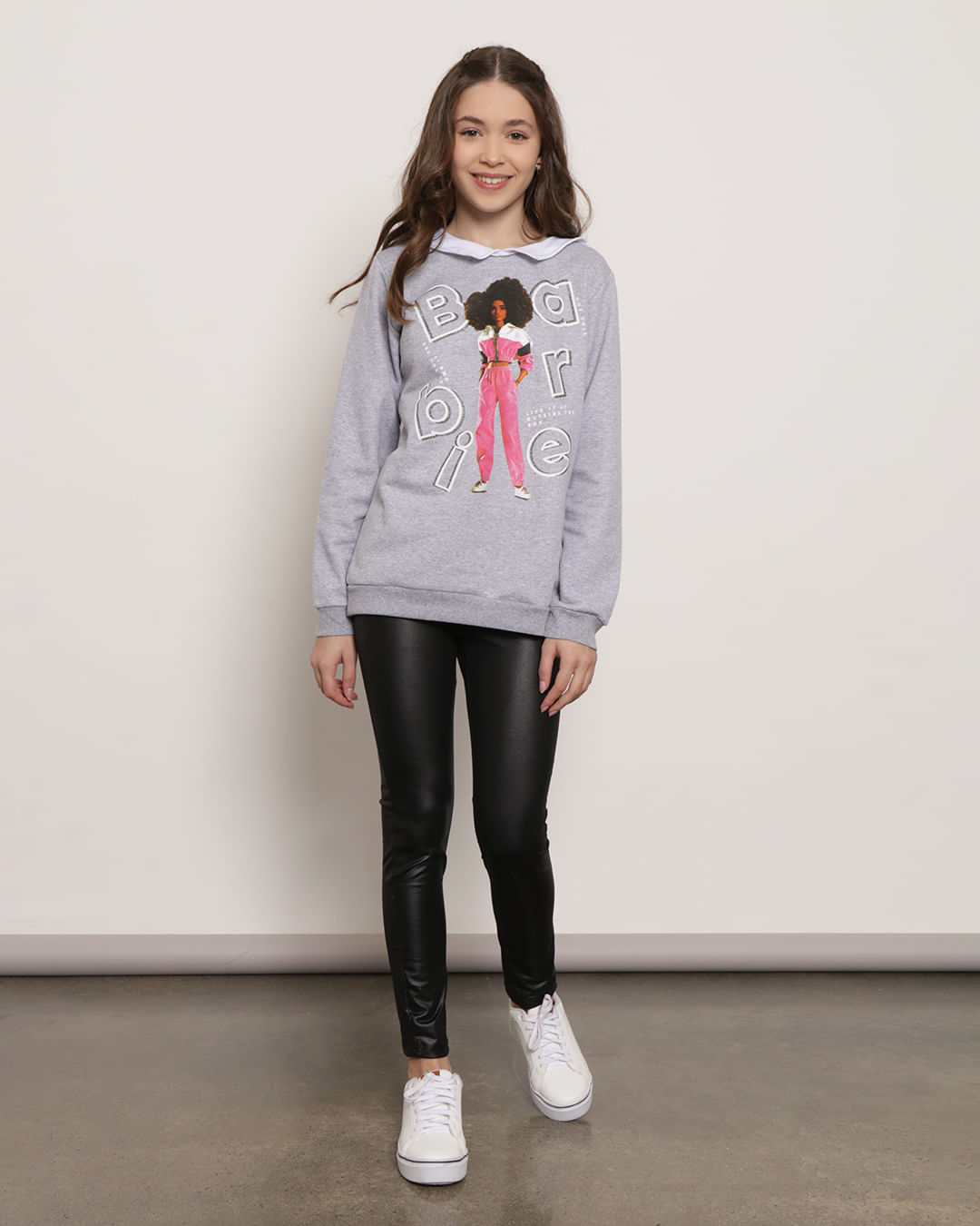 Blusa-Mtlt109-Mol-Fc-Barbie-F1016---Mescla-Medio