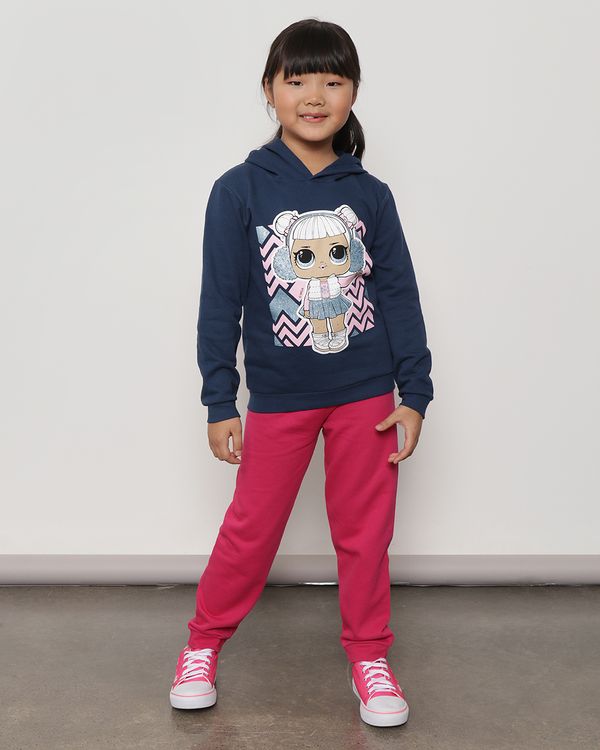 Conjunto Moletom Infantil Com Capuz LOL Marinho 10