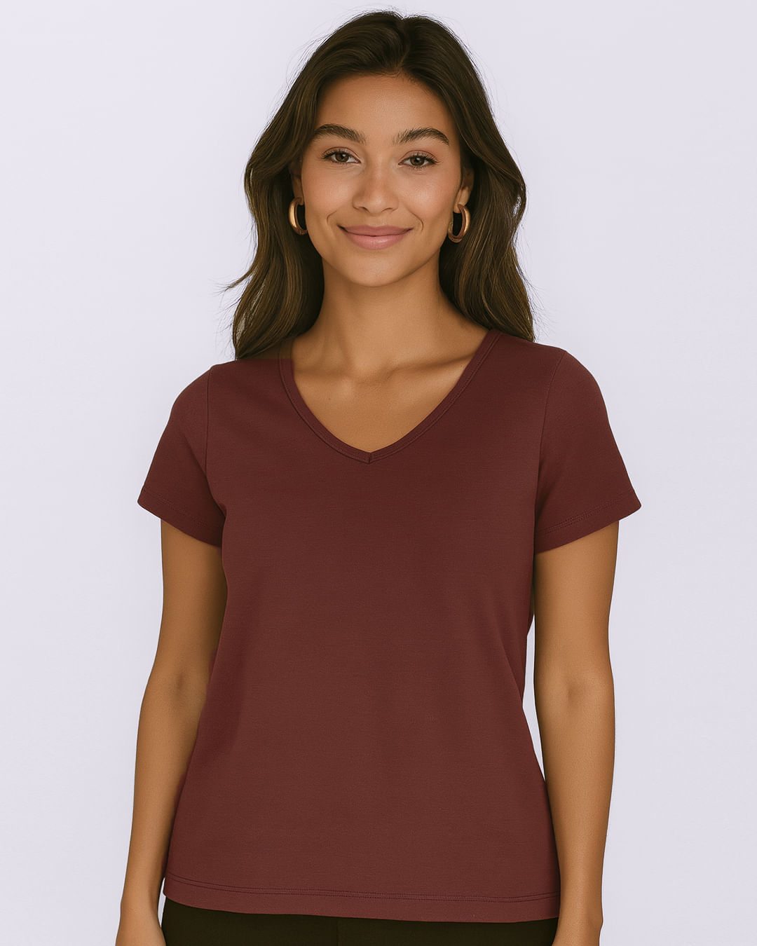 Blusa-Hz1241-Gola-V-Marrom---Marrom