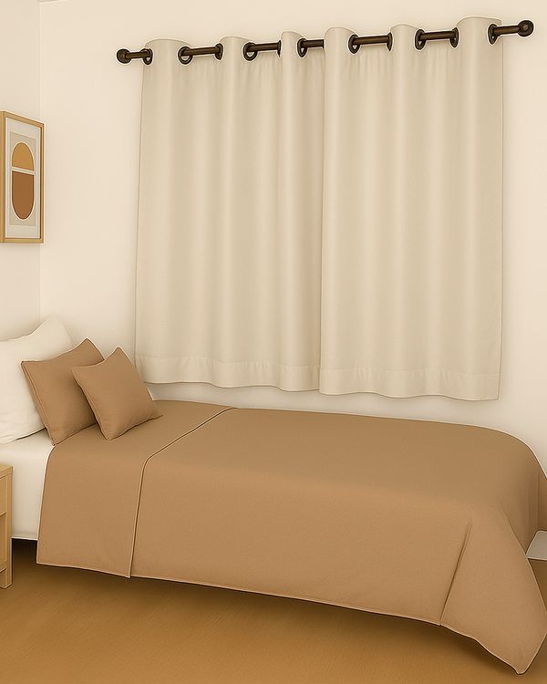 Cortina Corta Luz BecaDecor 300cm x 170cm Bege UN
