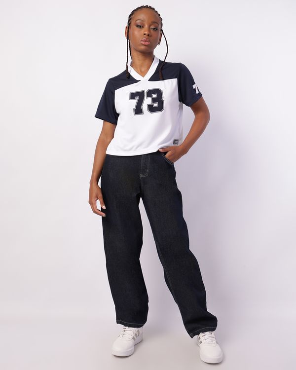 Calça Jeans Feminina Balloon Azul 42