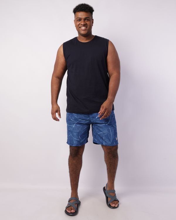 Bermuda Surf Plus Size Masculina Estampada Azul G3