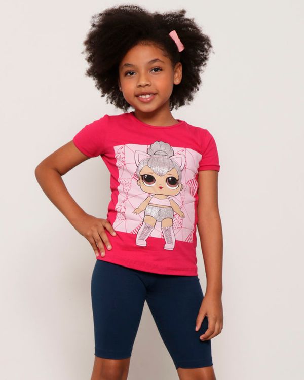 Conjunto Infantil Curto Com Estampa LOL Rosa 10
