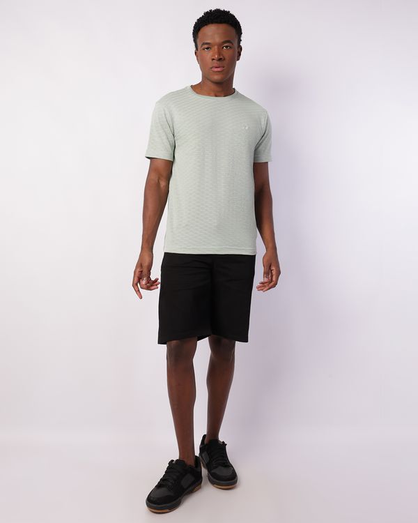Bermuda Sarja Masculina Reta com Bolso Preta 38