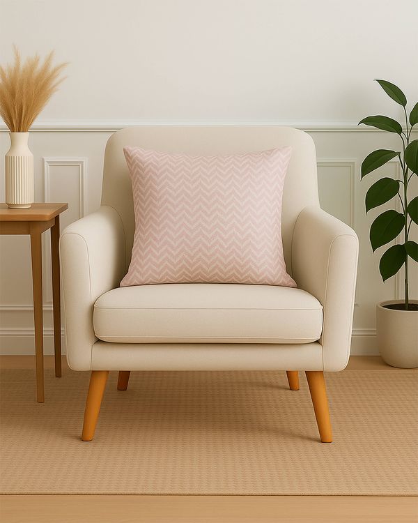 Capa de Almofada 45cm x 45cm Jacquard Rosa UN