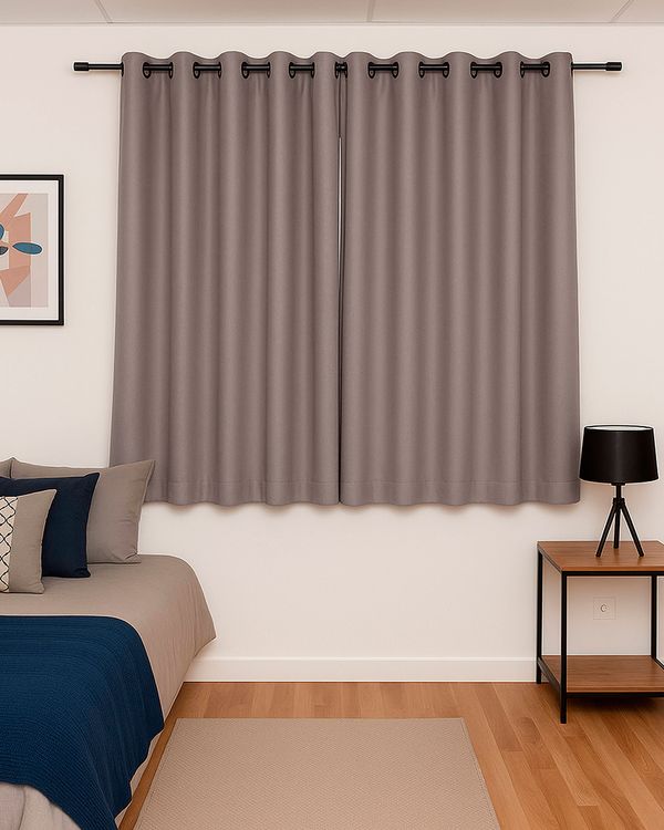 Cortina Bella Janela 260cm x 170cm Cinza UN