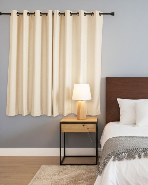 Cortina Bella Janela 260cm x 170cm Texturizada Bege UN