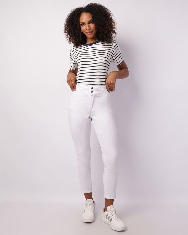 Calça Sarja Feminina Clochard Branca 44