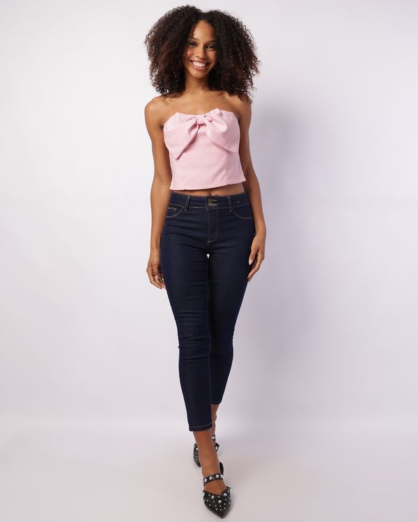 Calça Jeans Feminina Cigarrete Azul 42