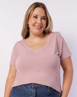 Tshirt-Decote-V-15307t-Rose---Rose