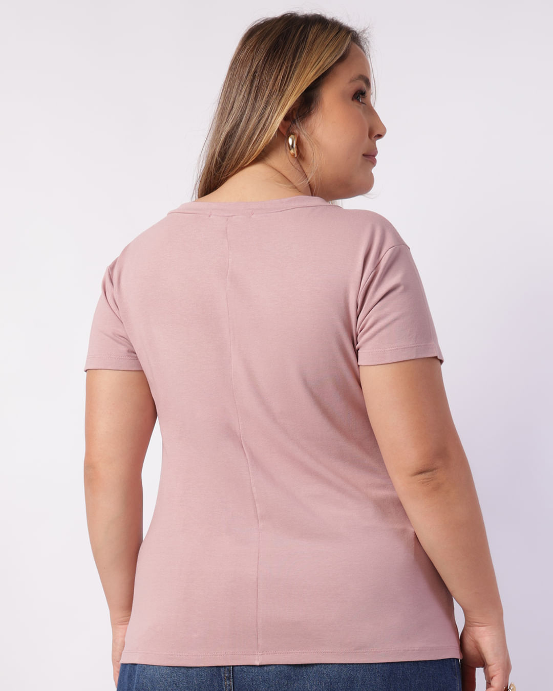 Tshirt-Decote-V-15307t-Rose---Rose