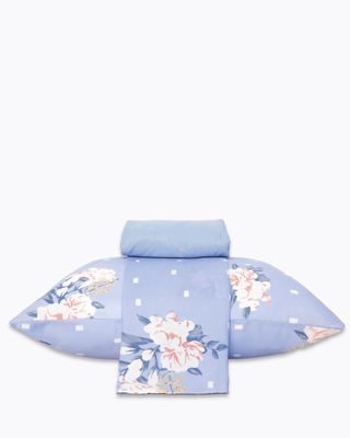 Jogo-De-Cama-Solteiro-3pcs-Duplo-Micrope---Azul-Floral