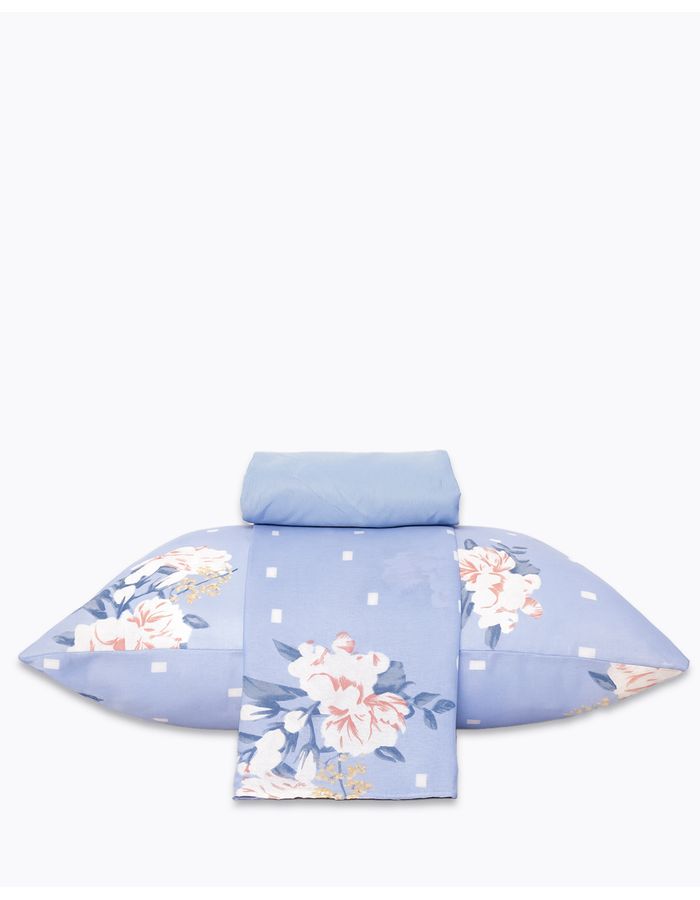 Jogo-De-Cama-Solteiro-3pcs-Duplo-Micrope---Azul-Floral