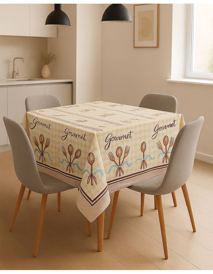 Toalha-Mesa-Quad-140x140---Bege-Xadrez