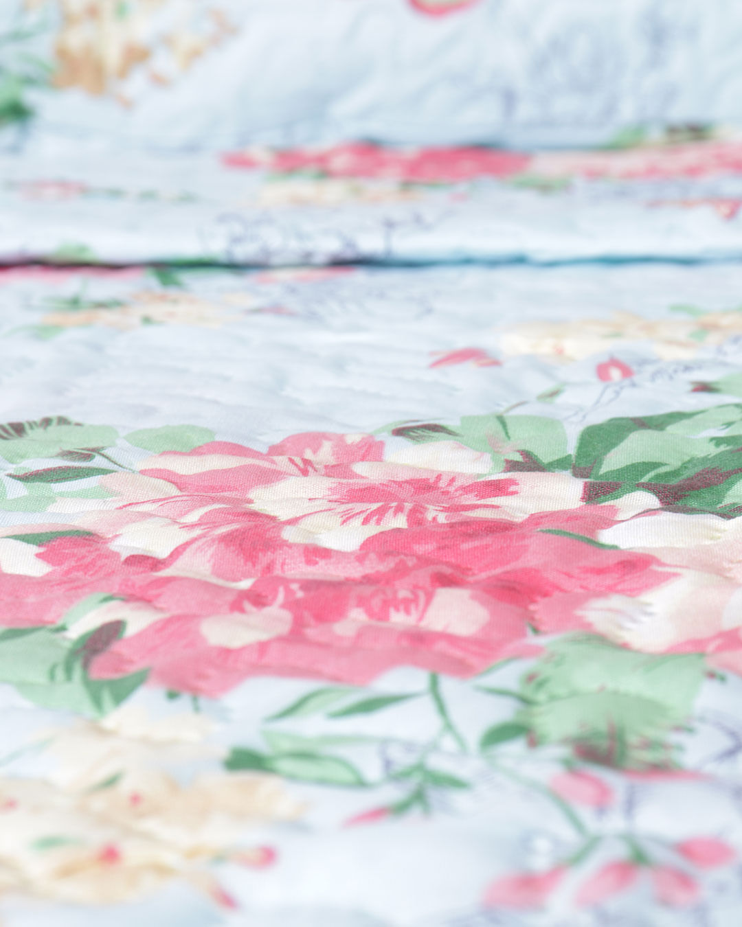 Kit-Colcha-Casal-Ultrassonica---Azul-Floral