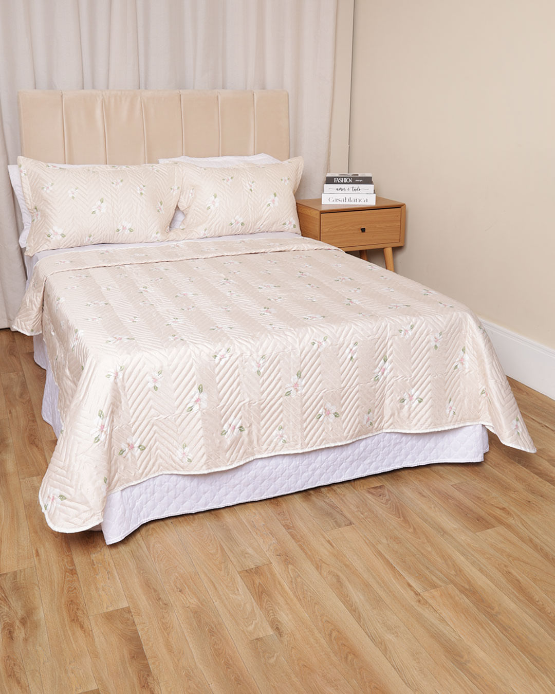 Kit-Colcha-Casal-Ultrassonica---Branco-Floral