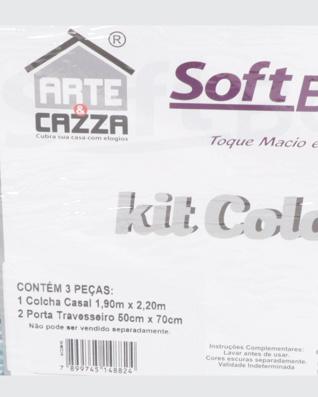 Kit-Colcha-Casal-Ultrassonica---Azul-Xadrez