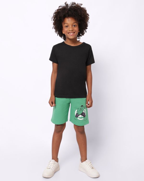 Bermuda Infantil Moletinho Marvel Hulk Verde 8