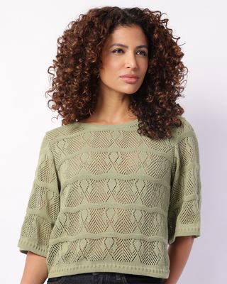 Blusa-Tricot-Ampla-Rendada-847---Verde