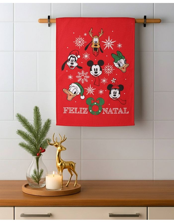 Pano-Copa45x65mickey-E-Friends-Natal25---Vermelho