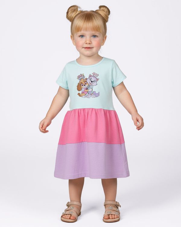 Vestido Bebê Algodão Três Marias Patrulha Canina Skye Everest Verde 1