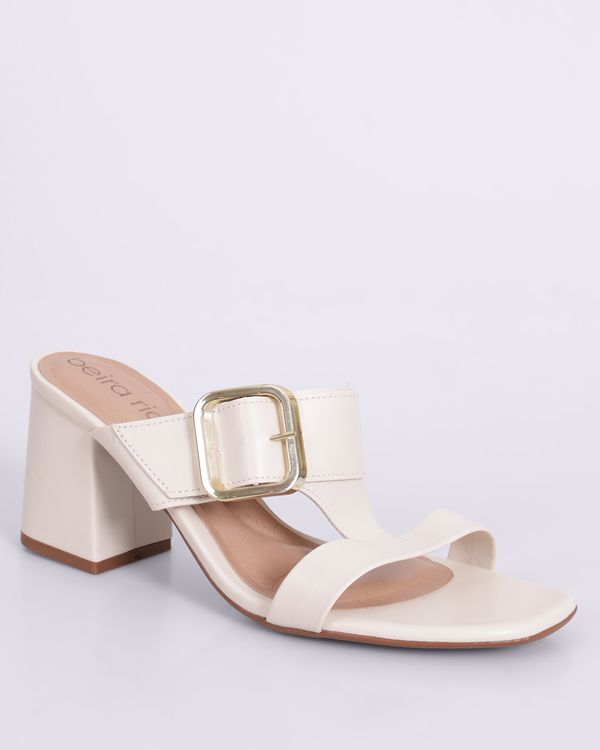 Tamanco Feminino Vizzano com Fivela Off White 39