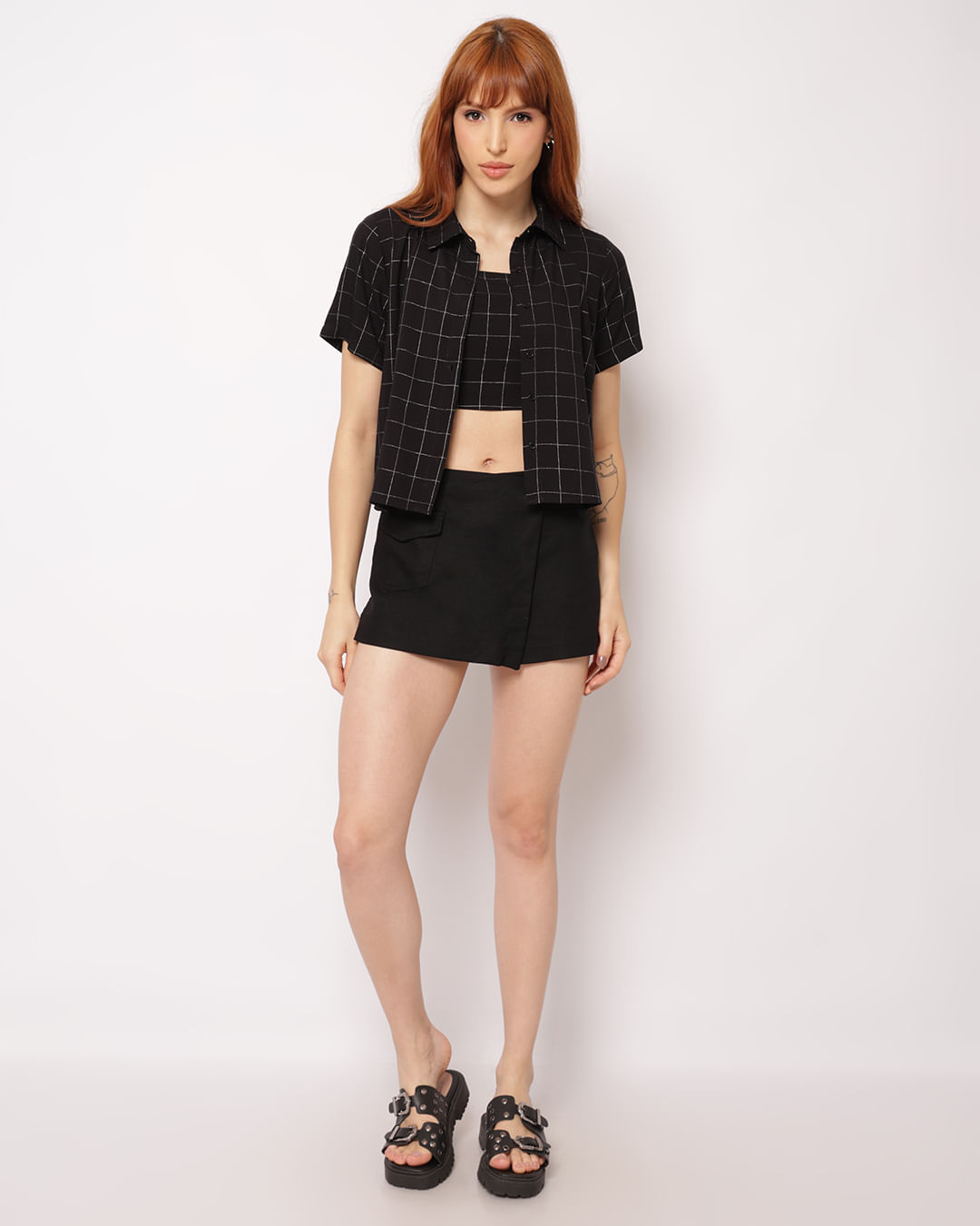 Camisa-Cropped-Xadrez-Topju304-Ppg---Preto