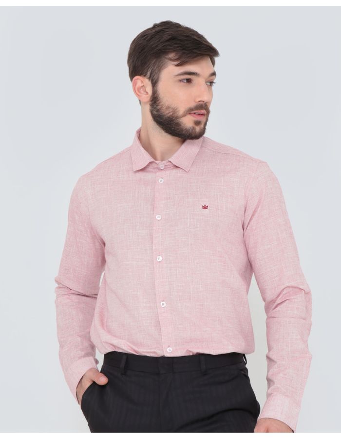 Camisa-Masculina-Manga-Longa-Rosa-Claro