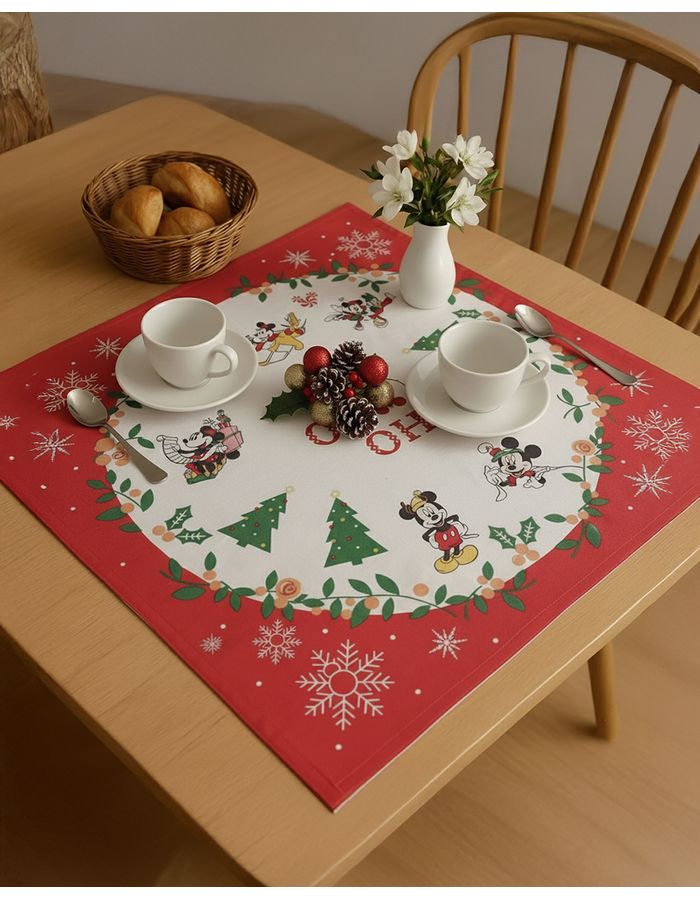 Toalha-Cha78x78mickey-E-Friends-Natal25---Vermelho