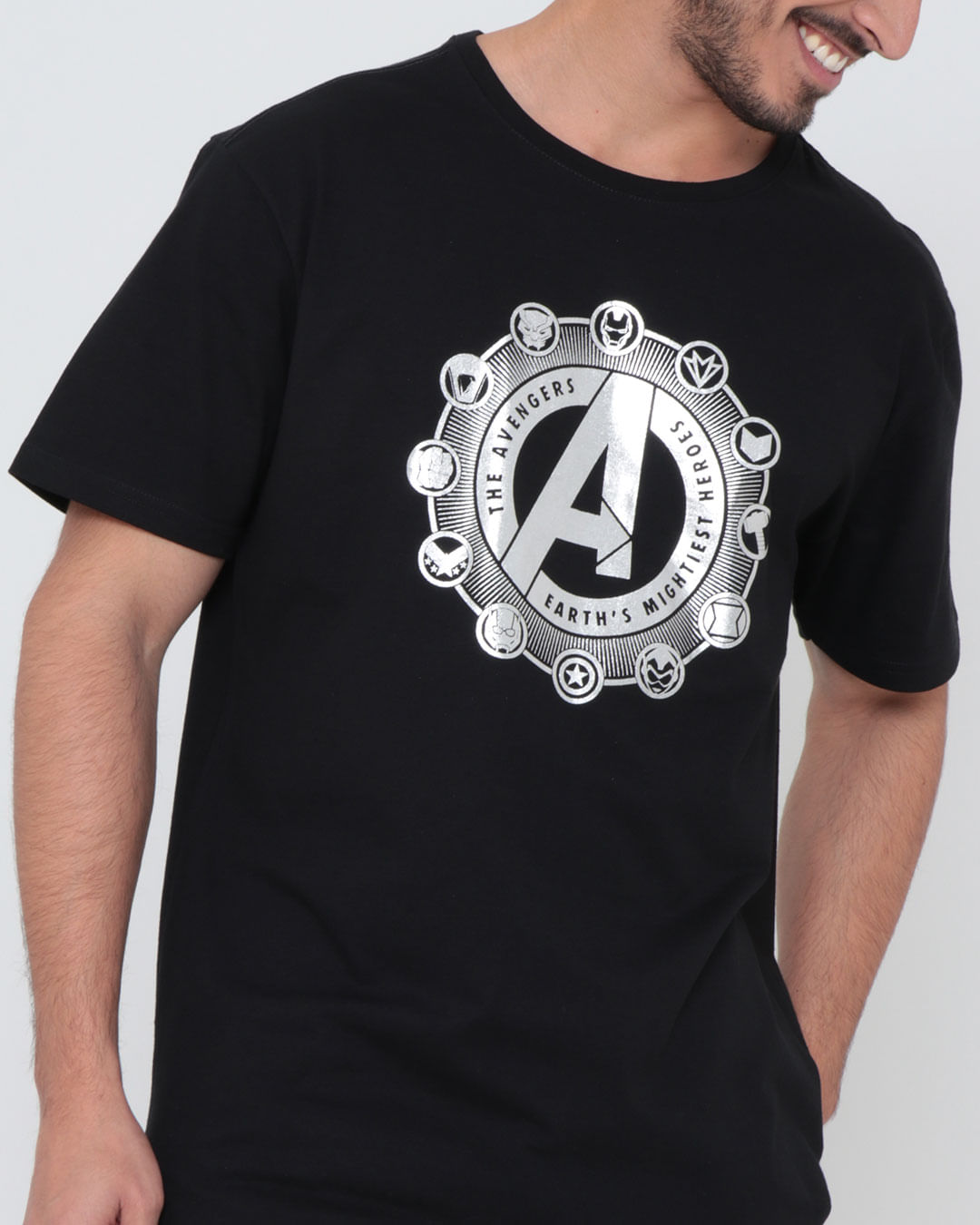 Camiseta-Masculina-Vingadores-Marvel-Preta