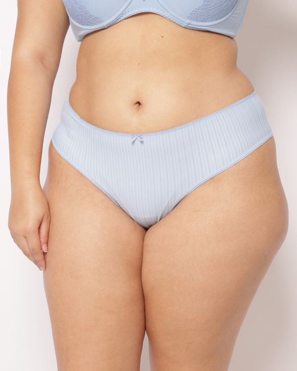 Calcinha Plus Size Feminina Texturizada Biquini Azul 48