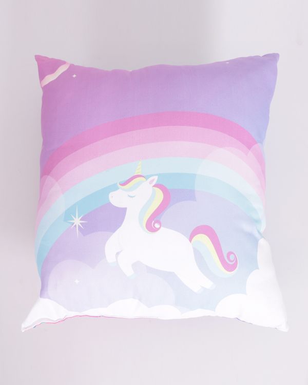 Almofada Infantil Estampada Unicórnio 40 cm x 40cm Lilás UN