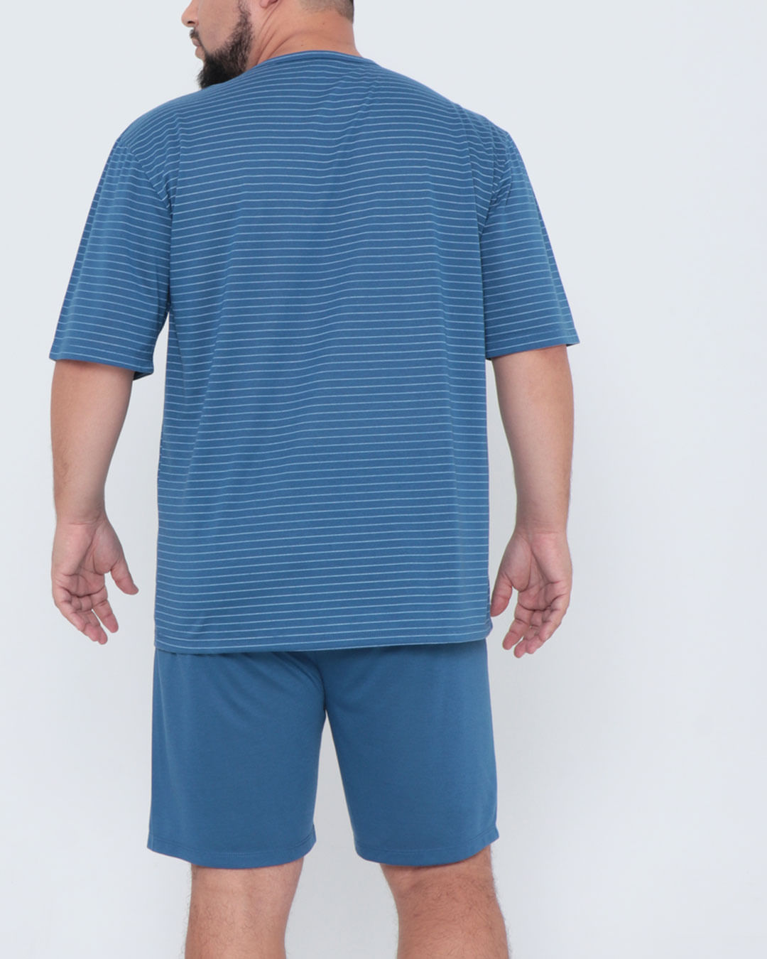 Pijama-Masculino-Plus-Size-Listrado-Azul