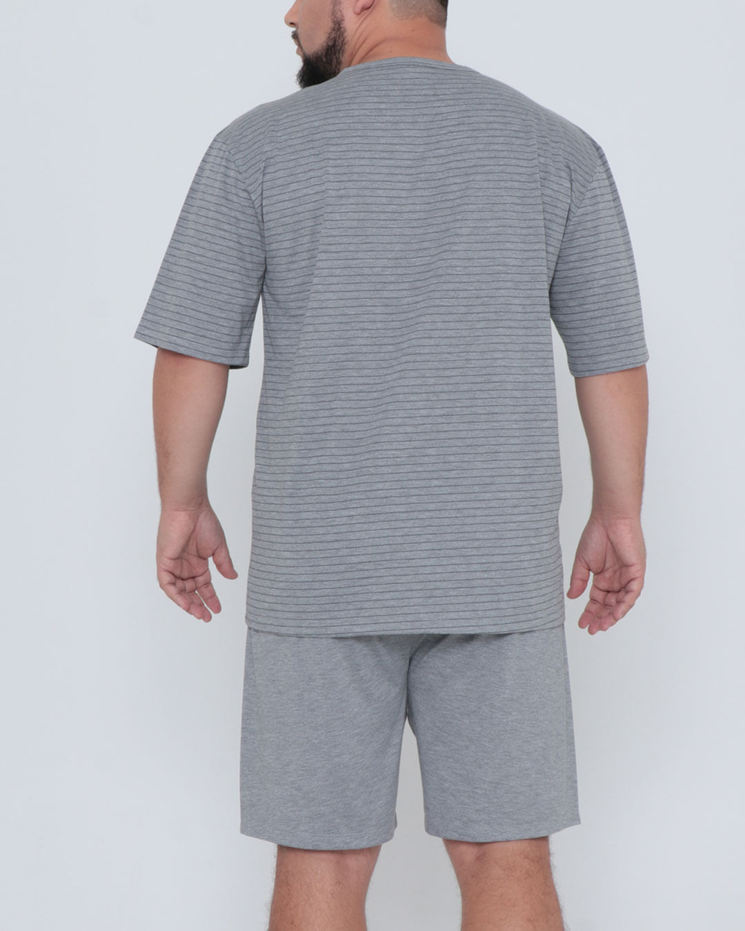 Pijama-Masculino-Plus-Size-Listrado-Cinza