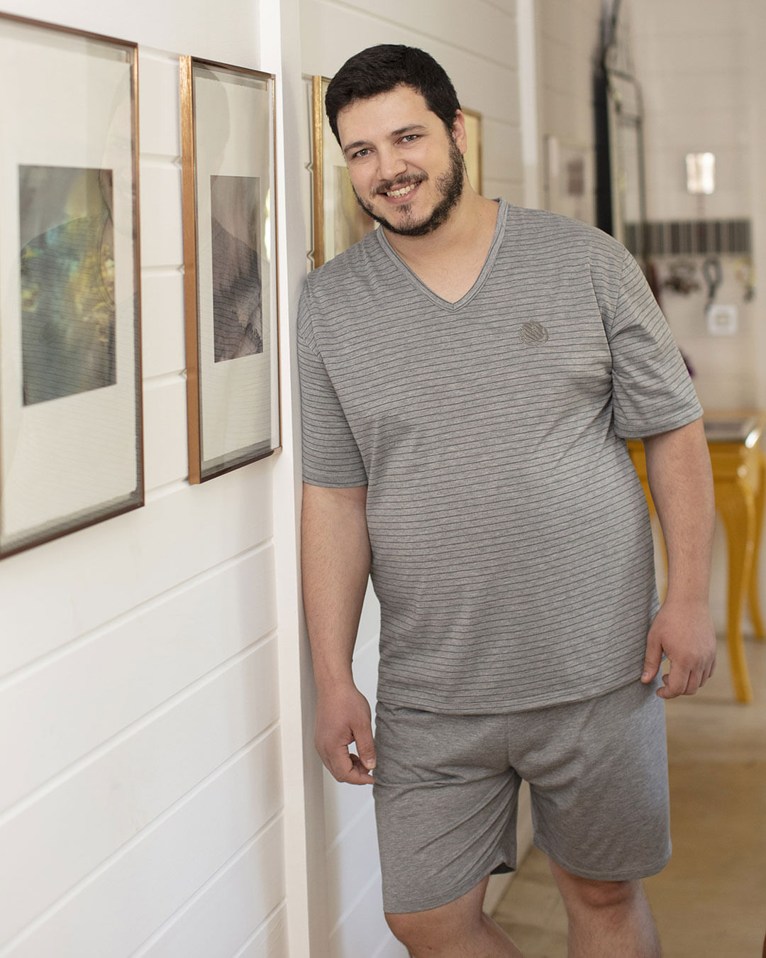 Pijama-Masculino-Plus-Size-Listrado-Cinza